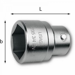 CHIAVE A BUSSOLA 3/4 CON BOCCA ESAGONALE D.23 USAG