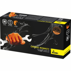 GUANTI NITRILE GREASE MONKEY ARANCIONE TG.L